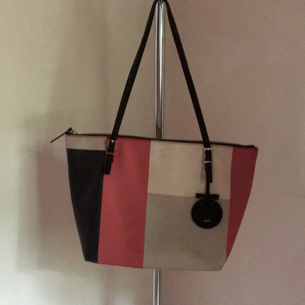 Kate Spade Color Block Leather Tote Bag